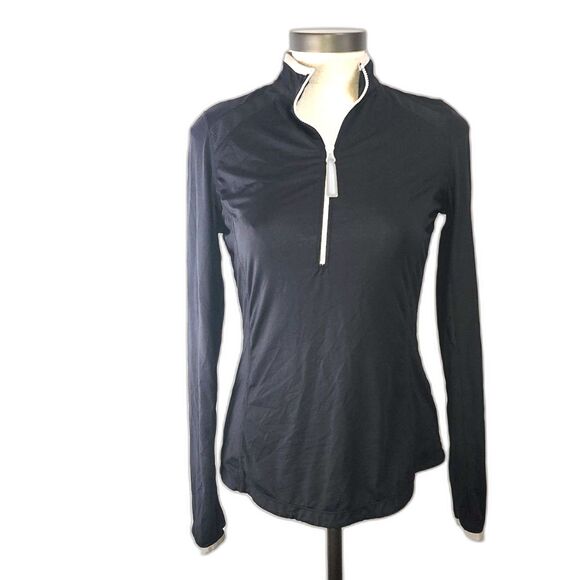 Goode Rider Luxe long sleeve black Equestrian Shirt size S - Picture 1 of 6